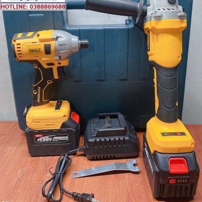 Bộ Combo 2 Trong 1 Gồm Máy Mài Góc Và Máy Chuyên Vít 199V Pin 15 Cell - Tặng Hộp Đựng - Bảo Hành Chính Hãng