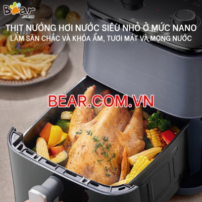 Nồi chiên không dầu 6L Bear QZG-H16R3 (AF-4H16K) 1600W Hàng Chính Hãng