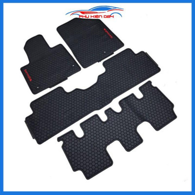 Lót sàn ô tô cao su Santafe 2019-2020-2021-2022 không mùi chống trơn trượt