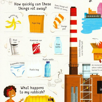Sách - Anh: Lift The Flap Q&A about Recycling & Rubbish