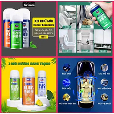 1 CHAI XỊT KHỬ MÙI DIỆT KHUẨN THƠM XE HƠI ÔTÔ MẪU MỚI CHẤT LƯỢNG