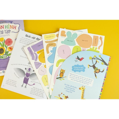 Sách - Vẽ Bằng Khuôn Hình Sáng Tạo Cho Trẻ Từ 3 Tuổi - Combo 4 Chủ Đề - Đinh Tị Books