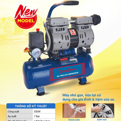MÁY NÉN KHÍ SẠCH 12L 550W DONGCHENG DQE 1608 - HÀNG CHÍNH HÃNG