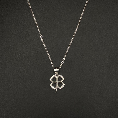 Dây Chuyền Bạc Nữ Mặt Cỏ 4 Lá May Mắn Bạc Hiểu Minh DMD557