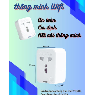 Ổ Cắm Đơn Wifi Rạng Đông