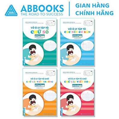 Sách - Vở Ô Ly Tập Tô – Chữ Cái Viết Thường, Chữ Cái Viết Hoa, Các Nét Cơ Bản, Chữ Số - Bộ 4 Cuốn
