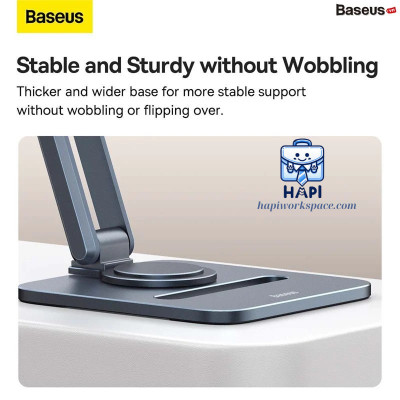 Giá đỡ tablet hàng chính hãng Baseus BS-LVN051-TB-GY chất liệu kim loại, có thể xoay 360 độ, điều chỉnh linh hoạt
