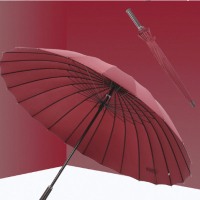 Ô đi mưa cán dài 24 nan chống lật, dù đi mưa đi nắng cán dài chống uv