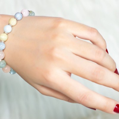 Vòng tay phong thủy Beryl Pastel  VT006  BlackMount