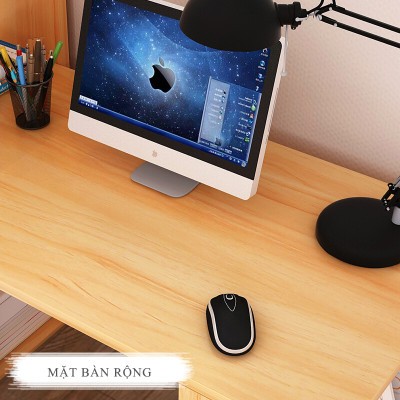 Bàn làm việc kết hợp kệ sách gỗ MDF phủ melamine chống xước thương hiệu IGA