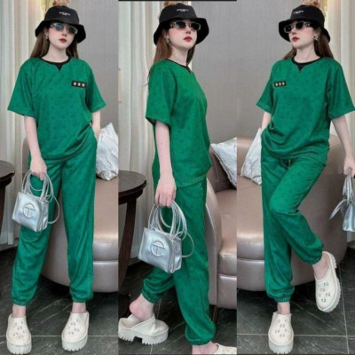 Sét đồ bộ thun nữ đi chơi form rộng in họa tiết mẫu mới đẹp có bigsize phong cách Hàn Quốc