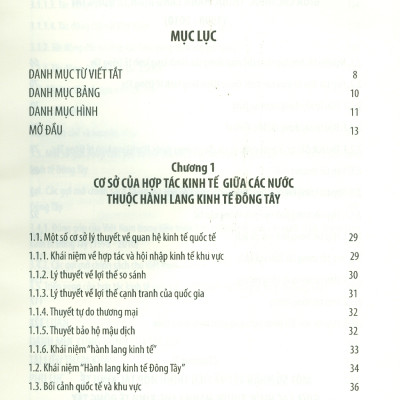 TIẾN TRÌNH HỢP TÁC KINH TẾ GIỮA CÁC NƯỚC THUỘC HÀNH LANG KINH TẾ ĐÔNG TÂY (1998 - 2010) (Sách chuyên khảo)