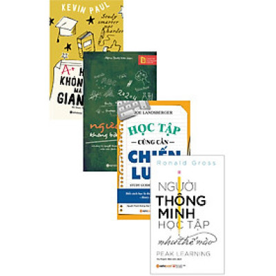 Combo Sách Giúp Bạn Có Phương Pháp Học Tập Hoàn Toàn Mới - Học Ít Nhưng Hiệu Quả Cao Và Tư Duy Thông Minh ( Học Khôn Ngoan Mà Không Gian Nan + Người Giỏi Không Bởi Học Nhiều + Học Tập Cũng Cần Chiến Lược + Người Thông Minh Học Tập Như Thế Nào ) tặng kèm bookmark Sáng Tạo