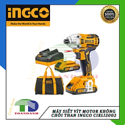Máy siết vít motor không chổi than INGCO CIRLI2002 dùng pin 20V, lực siết 200Nm.