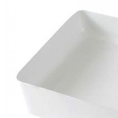 chậu lavabo, chậu rửa mặt đặt bàn sứ trắng, hình chữ nhật, độ bền cao, hàng nhập khẩu Moen BC9903-117