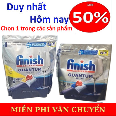 Túi 36 viên rửa chén Finish Quantum Max Dishwasher Tablets QT09445