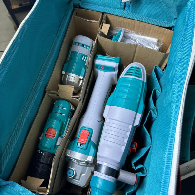 BỘ COMBO 5 MÁY DÙNG PIN 20V NGÀNH XÂY DỰNG (2 pin 4.0Ah +sạc) TOTAL TCKLI2018 - HÀNG CHÍNH HÃNG