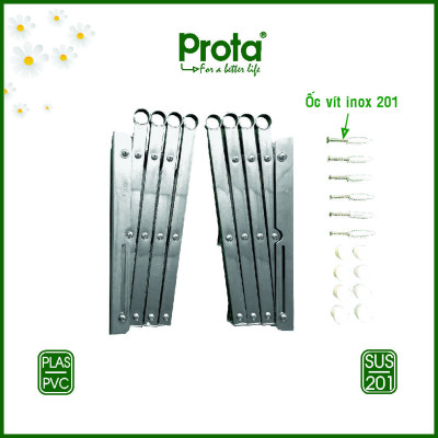 [CHÍNH HÃNG] Pat xếp gắn tường 22mm inox cao cấp (không bao gồm ống inox) - Bào hành 12 tháng