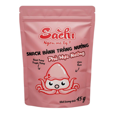 Bánh Tráng Nướng Tẩm Vị Mực Cay Sachi 45gram