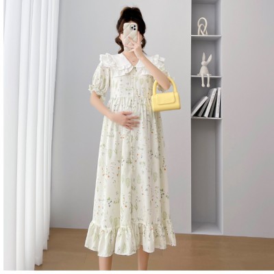 ĐẦM  BẦU VÁY BẦU CÔNG SỞ  BÈO LAI  HOA NHÍ NGOT NGÀO  sau sanh có nút mở cho bé ti