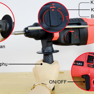 MÁY KHOAN BÚA 3 CHỨC NĂNG KAINUO 8267 800W- CHÍNH HÃNG