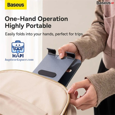 Giá đỡ tablet hàng chính hãng Baseus BS-LVN051-TB-GY chất liệu kim loại, có thể xoay 360 độ, điều chỉnh linh hoạt