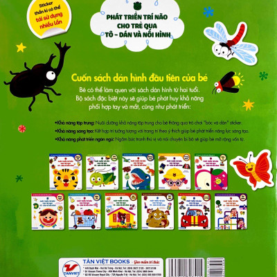 Phát Triển Trí Não Cho Trẻ Qua Tô-Dán Và Nối Hình - Côn Trùng