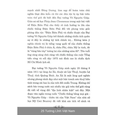 25 Tướng Lĩnh Việt Nam (Tái Bản 2024)