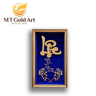 Tranh chữ Lộc dát vàng MT Gold Ar- Hàng chính hãng, quà tặng dành cho sếp, khách hàng, đối tác