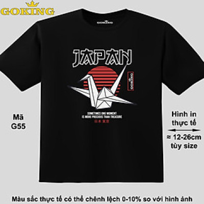 JAPAN, mã G55. Áo thun hàng hiệu GOKING siêu đẹp cho cả gia đình, công nghệ in Nhật Bản sắc nét 4K. Form unisex cho nam nữ, trẻ em, bé trai gái. Quà tặng ý nghĩa cho bố mẹ, con cái, bạn bè, doanh nghiệp, hội nhóm