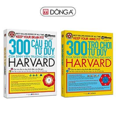 Combo 2 Cuốn 300 Câu Đố và 300 Trò Chơi Tư Duy Của Sinh Viên Trường Đại Học Harvard