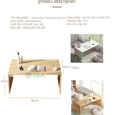 Bàn Trà Đa Năng Có Thể Làm Bàn Học Bàn Trang Điểm Đa Năng Phong Cách Hiện Đại - GP147B