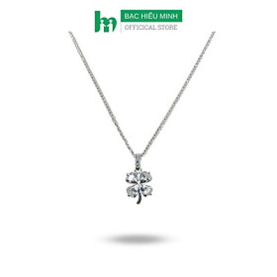 Dây Chuyền Bạc 925 Cỏ 4 Lá Đính Đá Bạc Hiểu Minh DMD543 