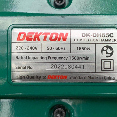 MÁY ĐỤC BÊ TÔNG 1850w 30MM DEKTON DK-DH65C - HÀNG CHÍNH HÃNG