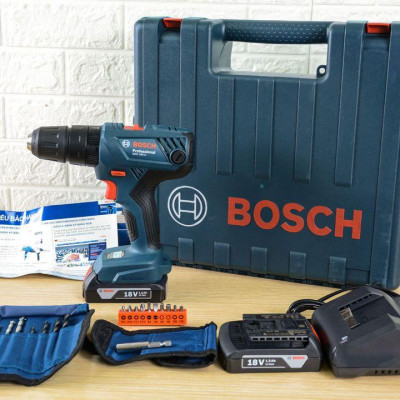 MÁY KHOAN, VẶN VÍT DÙNG PIN 18V BOSCH GSB 180-LI (KÈM PHỤ KIỆN) - HÀNG CHÍNH HÃNG