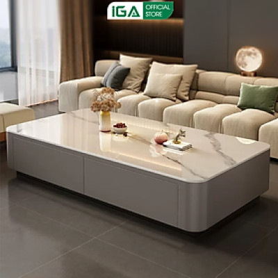 Bàn trà sofa bọc da cao cấp thương hiệu IGA - GM167