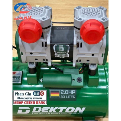 Máy Nén Khí Không Dầu Dekton, Thể Tích 30L ( DK-AC3930 )  2.0HP, Bảo hành máy 1 năm, 100% Dây đồng