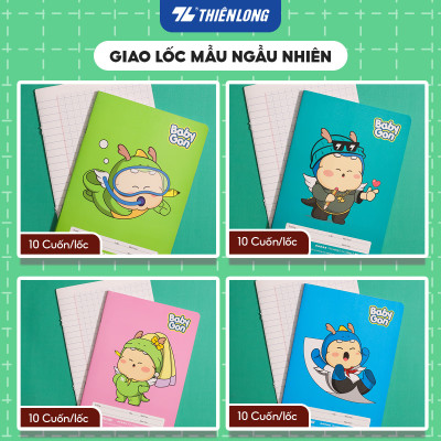 [TẶNG 01 CUỐN] Combo 5 Tập học sinh 80 trang 4 ô ly vuông 2.5mm 100gsm NB-123 Thiên Long - Mẫu ngẫu nhiên