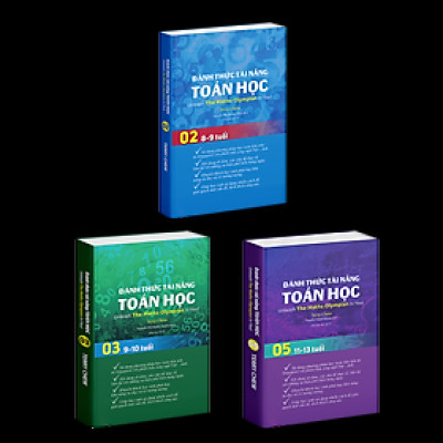 Sách Đánh Thức Tài Năng Toán Học 2, 3 Và 5 ( Combo 3 Cuốn ) - Tổng hợp kiến thức toán học lớp 2 đến lớp 6 Nhà Sách Á Châu Books