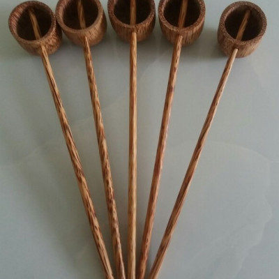 Combo 5 gáo múc rượu gỗ dừa cao cấp