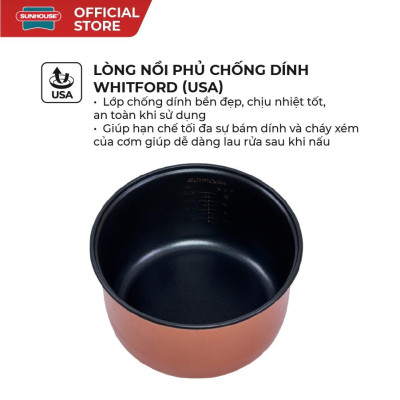 [Hàng chính hãng] Nồi cơm điện SUNHOUSE 1.8L SHD8602 