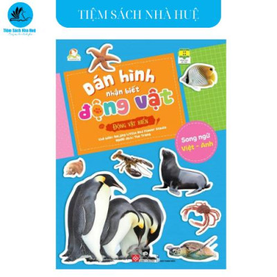 Sách Dán hình nhận biết động vật - Động vật biển - Dành cho bé từ 3-9 tuổi - Đinh Tị