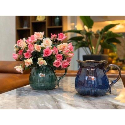 Lọ hoa miệng loe hoa siêu xinh.  Gốm sứ Bát Tràng cao cấp men hoả biến