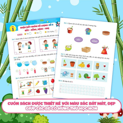 Sách - Phiếu Luyện Toán Tư Duy Cùng Gấu Kiki 1 - Nhận Biết Nhóm Số Lượng - Megabook