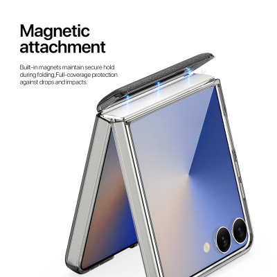 Bao da dành cho Samsung Galaxy Z Flip 7 Dux Ducis STEX Series PU Leather Foldable_ Hàng chính hãng