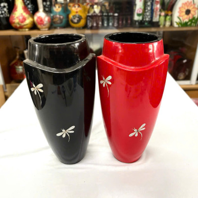 Bình Hoa Sơn Mài - Mã B05 | Dáng Trụ Thanh Lịch | Size 34x16 cm