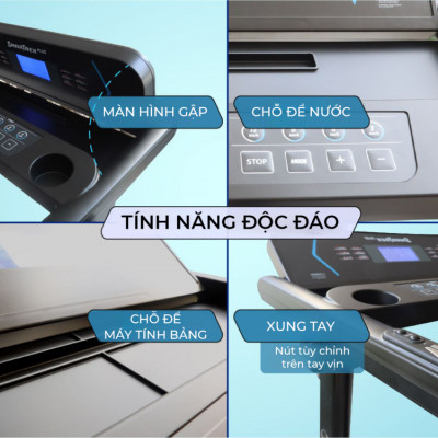 |GIÁ SỐC| Máy chạy bộ GINTELL SmarTrek Plus | Nâng dốc | Gấp gọn | BH 1 Năm