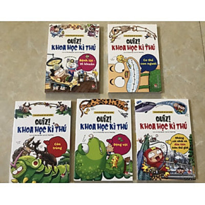Combo 5 Cuốn: Quiz! Khoa Học Kì Thú (Tái Bản 2021): Bệnh tật Vi khuẩn, Cơ thể con người, Côn trùng, Động vật, Những cái nhất và đầu tiên trên thế giới