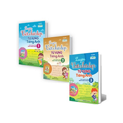 Combo Luyện Viết Chữ Đẹp Từ Vựng Tiếng Anh Lớp 1,2,3 - Theo Chương Trình Sách Giáo Khoa