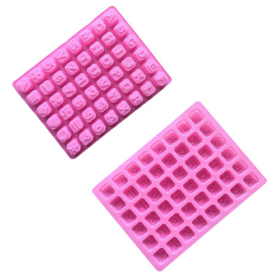 Khuôn silicon làm bánh, rau câu, socola 24 chữ cái, 10 số, ký tự - Mã số 1136